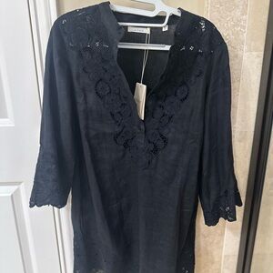 DOEN Women's ROCHELLE DRESS -- BLACK size xs